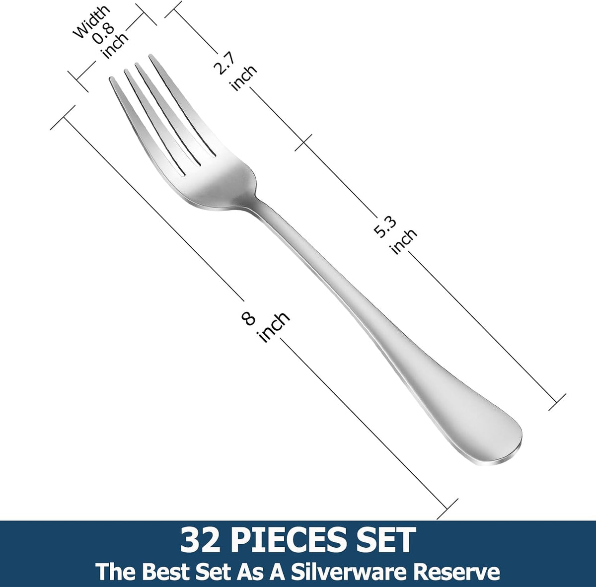 MUTNITT Stainless Steel Dinner Forks, Set of 16 - view 2