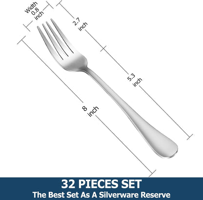 MUTNITT Stainless Steel Dinner Forks, Set of 16 - view 2