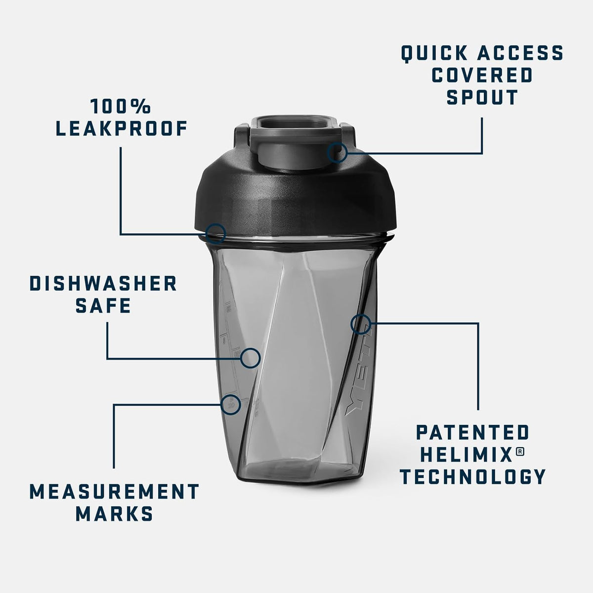 YETI Yonder 20 oz (591 ml) Leakproof Shaker Bottle in Navy - view 4