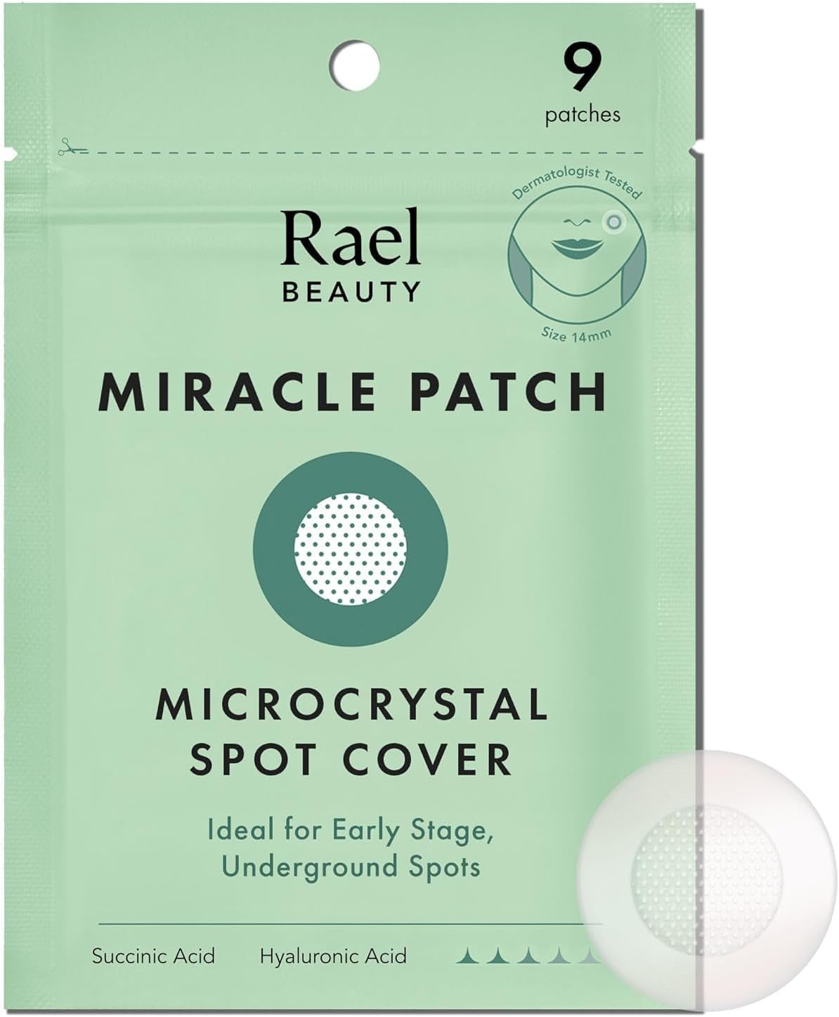 Rael Miracle Pimple Patches, Microcrystal Spot Cover, 9 Count — product view