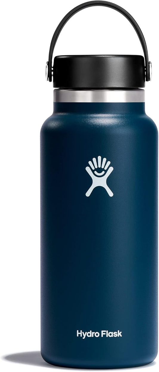 Hydro Flask Wide Mouth Insulated Bottle with Flex Cap, 32 oz, Indigo Blue