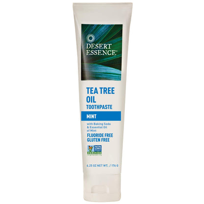 Desert Essence Natural Tea Tree Oil Mint Toothpaste, 6.25 oz