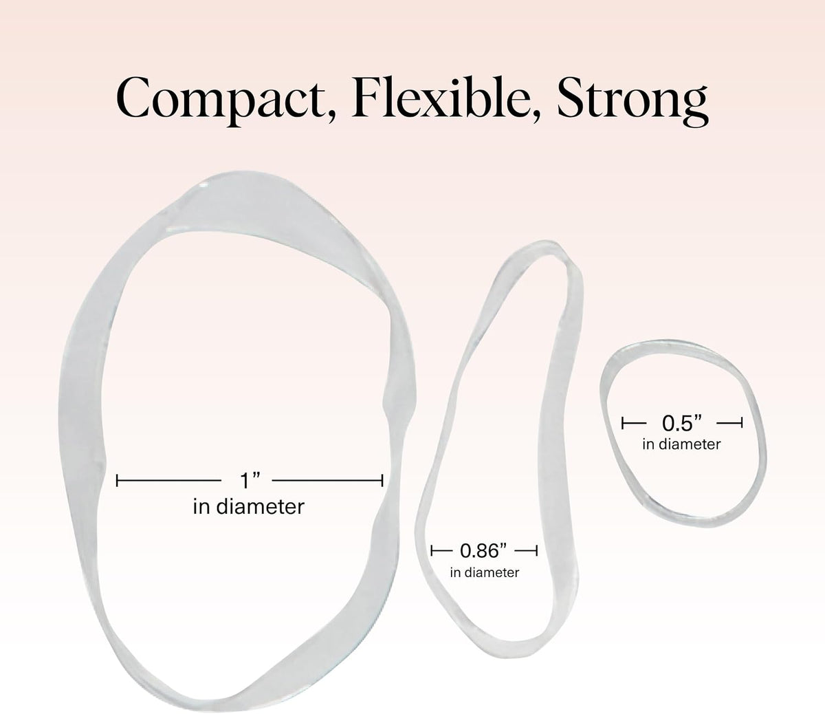Kitsch Pro No Snag Mini Gummy Hair Elastics, Clear, 100 Count - view 5
