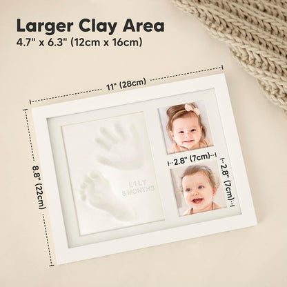 KeaBabies Baby Hand and Footprint Keepsake Kit, Air-Dry Clay, Alpine White - view 4