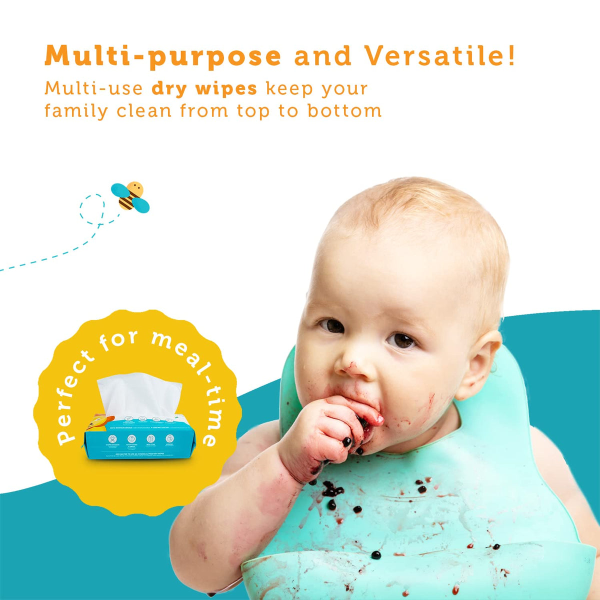 Whoopsie Wipes The Original 100% Pure Cotton Dry Baby Wipes, 600 Count - view 4
