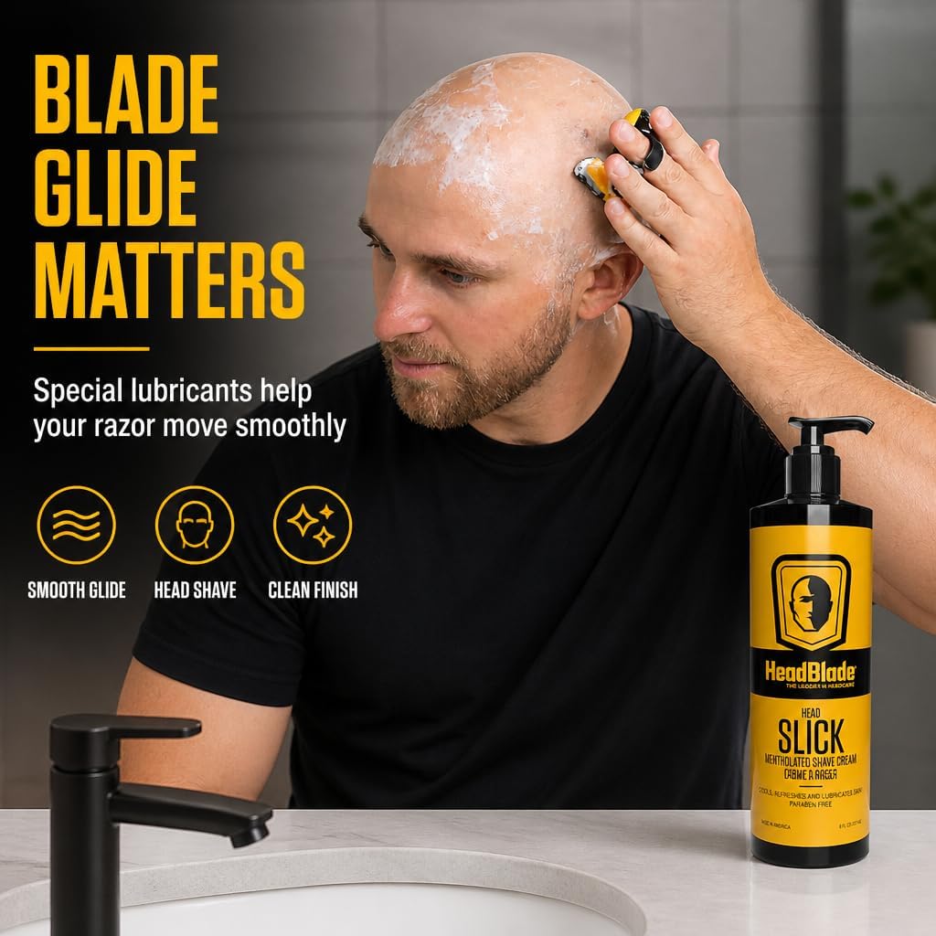 HeadBlade HeadSlick Mentholated Shave Cream, 8 fl oz - view 5