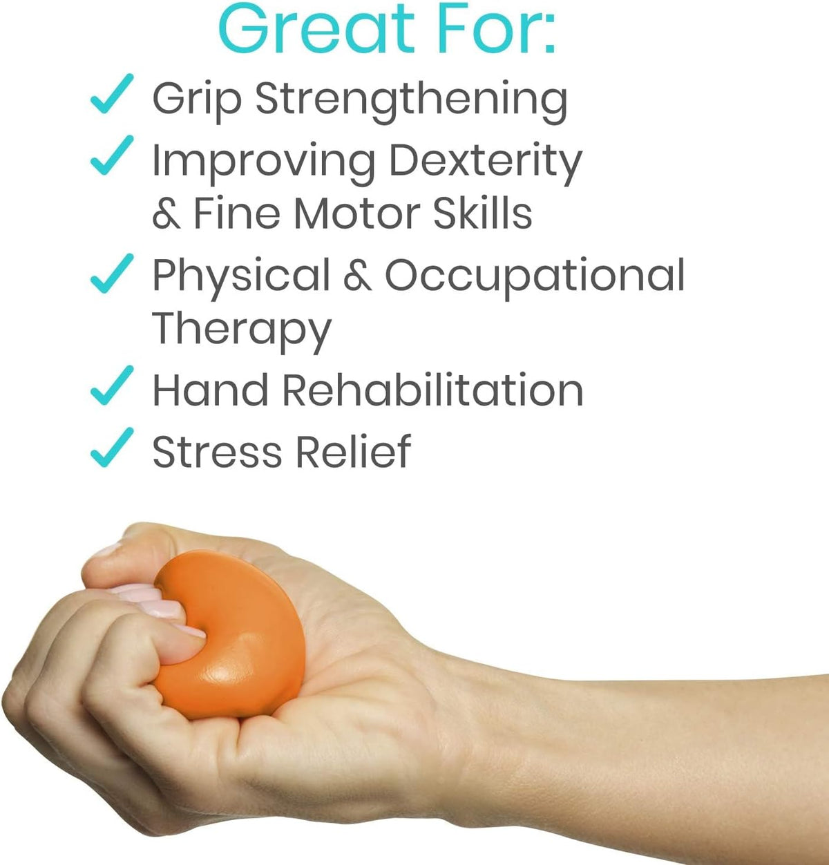Vive Therapy Putty Set, Extra Soft, Medium and Firm Resistance, 6 Count - view 5