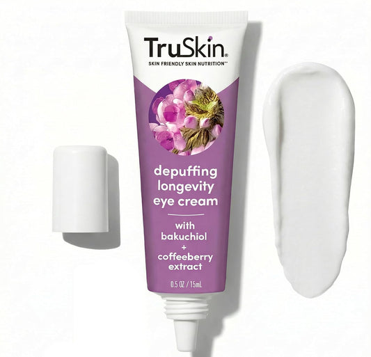 TruSkin Caffeine Eye Cream with Bakuchiol, 15 ml (0.5 fl oz)