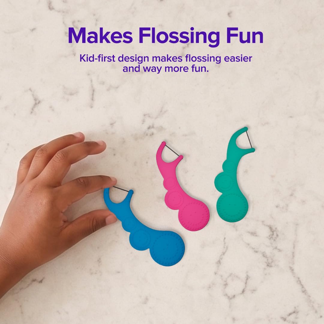 Burst Kids Flossers, Strawberry, 90 Count - view 2