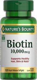 Nature's Bounty Biotin 10,000 mcg, 120 Rapid Release Softgels