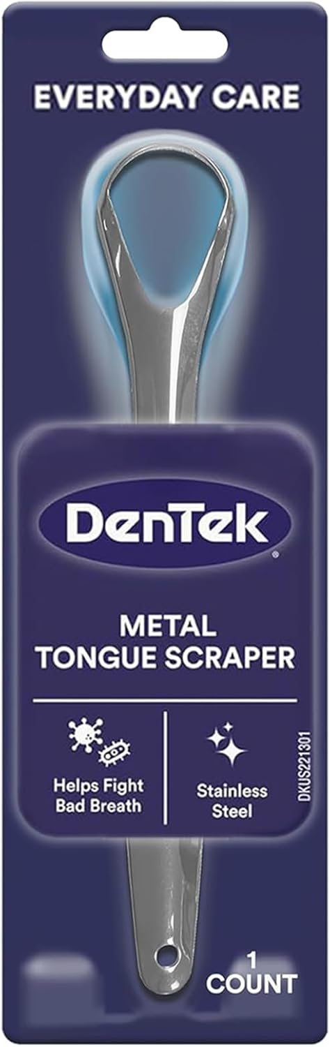 DenTek Metal Tongue Scraper, 1 Count