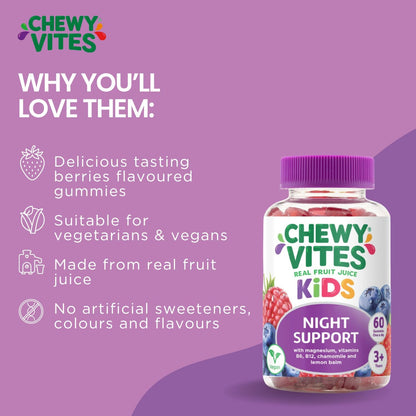 Chewy Vites Kids Night Support Gummies with Magnesium, 60 Count - view 6