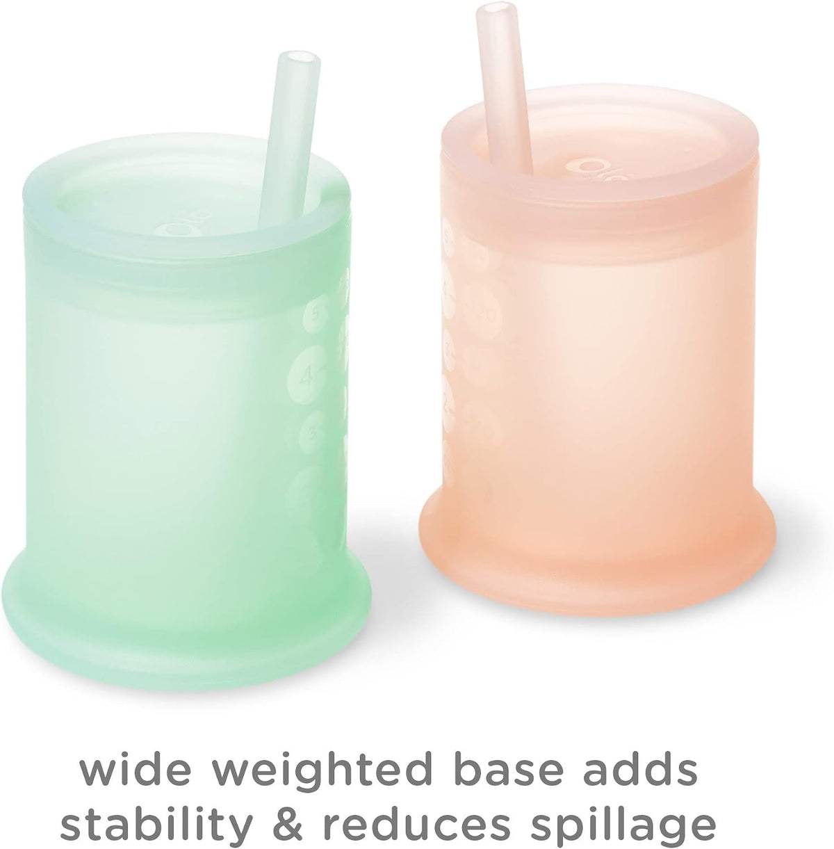Olababy Silicone Straw Training Cup, Mint, 5 oz - view 6