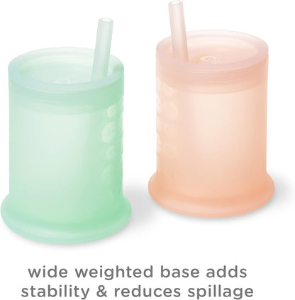 Olababy Silicone Straw Training Cup, Mint, 5 oz - view 6
