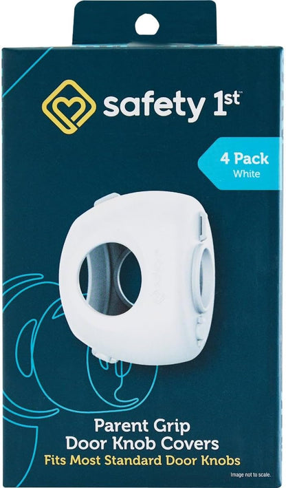 Safety 1st Parent Grip Door Knob Covers, White, Pack of 4