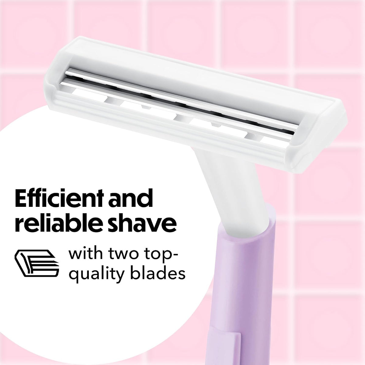 BIC Silky Touch Women's Disposable Razors, 2 Blades, Travel Covers, 18 Count — alternate product view