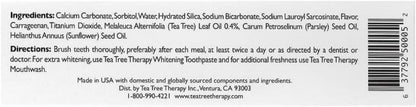 Tea Tree Therapy Toothpaste 5 oz, Pack of 6 - view 3