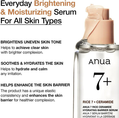 Anua Rice Ceramide 7 Hydrating Barrier Moisturizing Face Serum 50ml - view 3