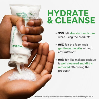 innisfree Green Tea Amino Acid Cleansing Foam 150ml - view 3
