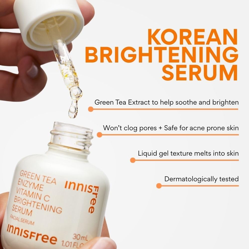 innisfree Green Tea Enzyme Vitamin C Brightening Serum 30ml - view 6