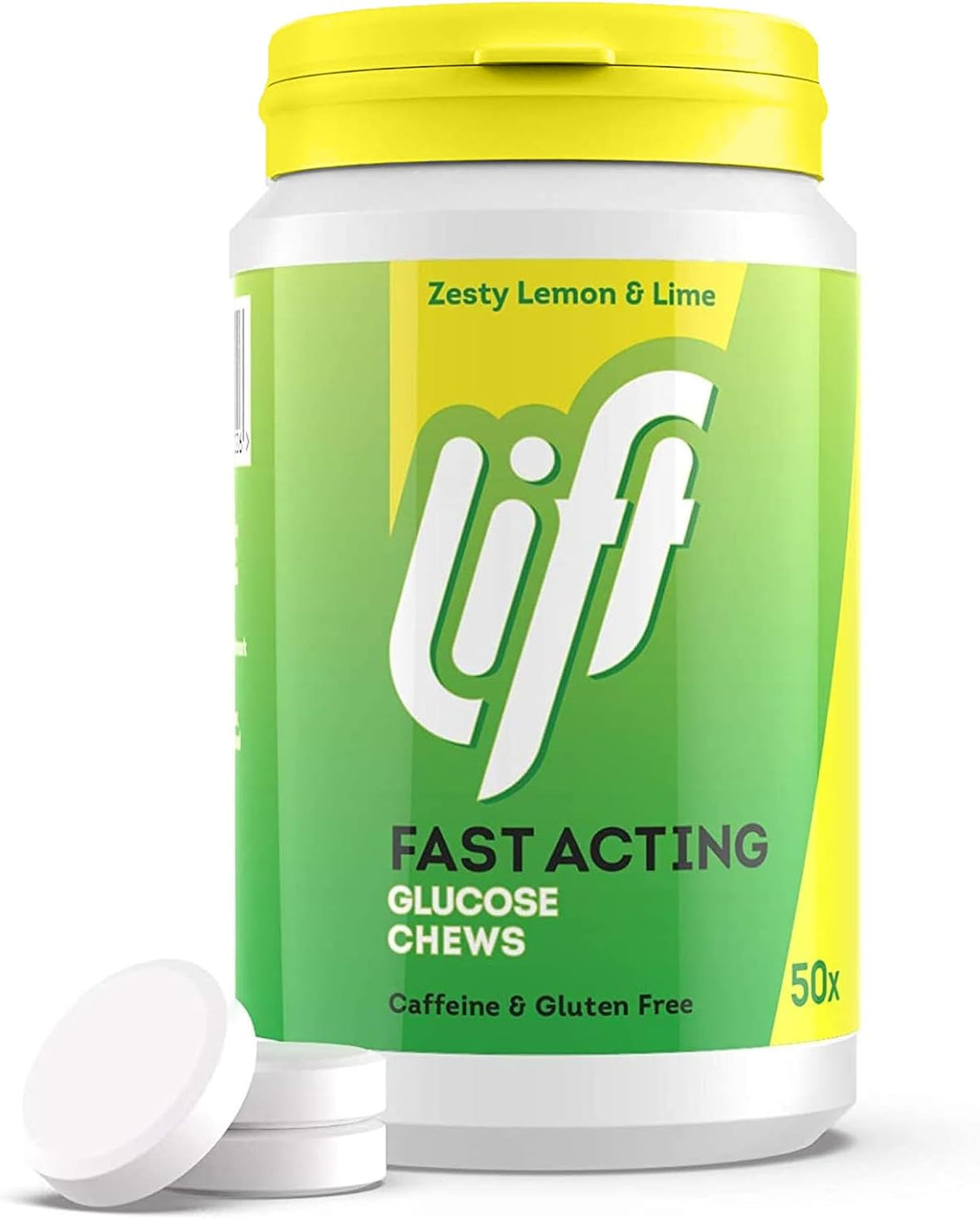 Lift Fast Acting Glucose Chewable Tablets Lemon Lime, 50 Count, Pack of 6 — alternate product view
