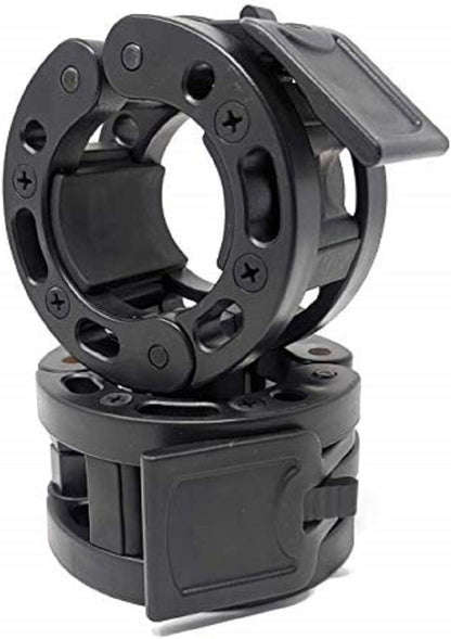 Clout Fitness Quick Release Olympic Barbell Collars, Pair, 2 Inch, Black