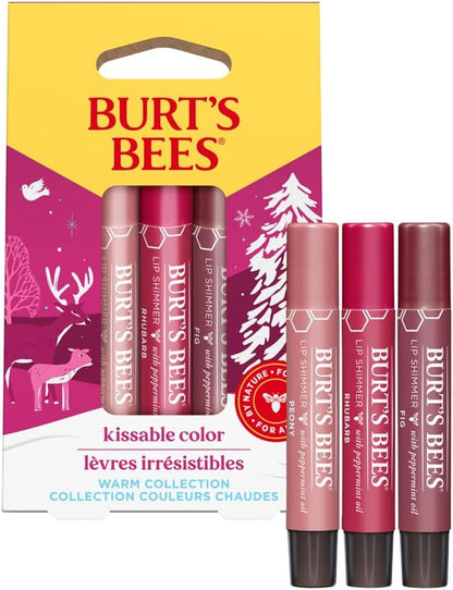 Burt's Bees Lip Shimmer Set, Peony, Rhubarb and Fig, 3 x 2.6 g - view 2