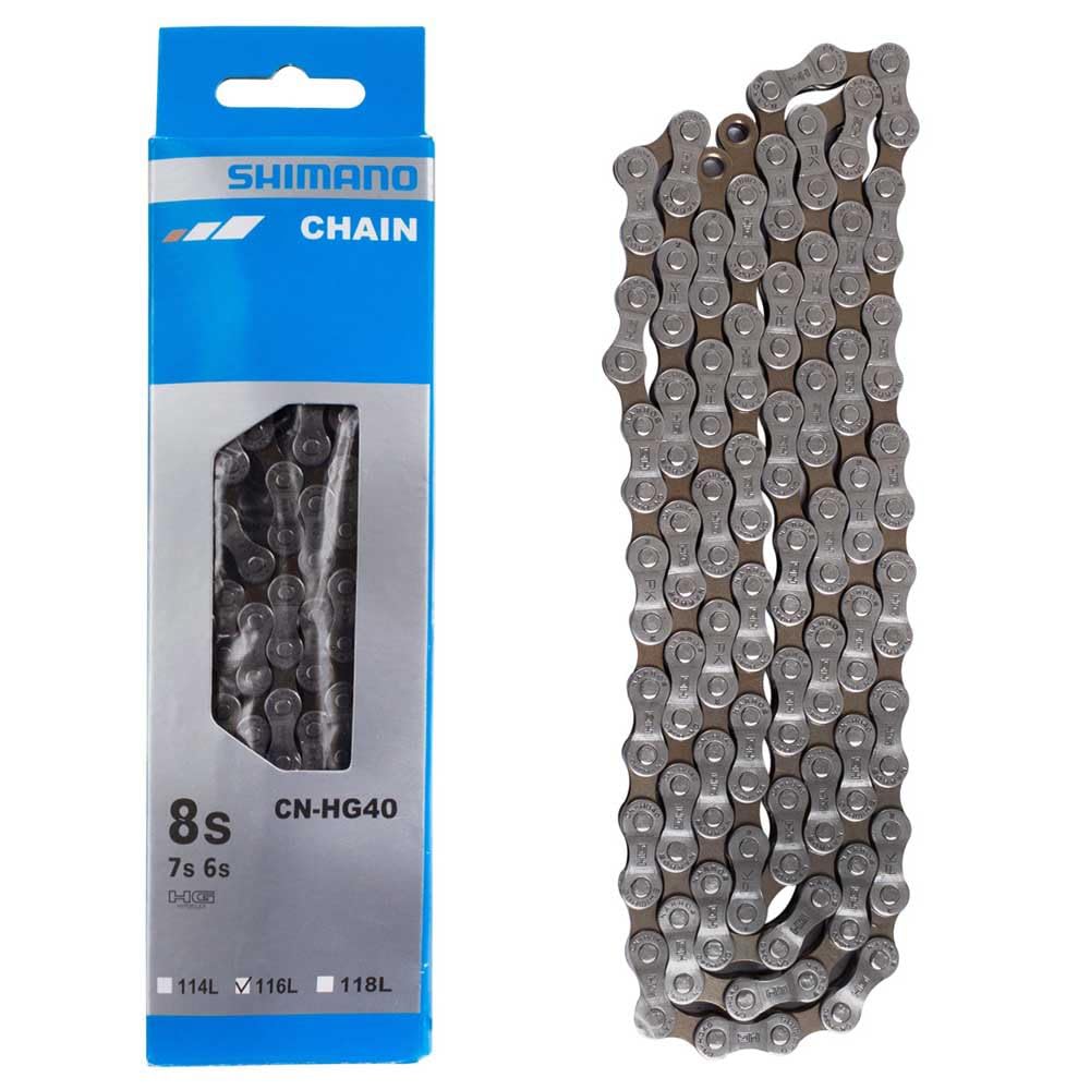 Shimano HG40 Chain with Connecting Link, Grey, 6/7/8 Speed
