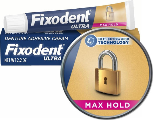 Fixodent Ultra Max Hold Denture Adhesive, 2.2 oz