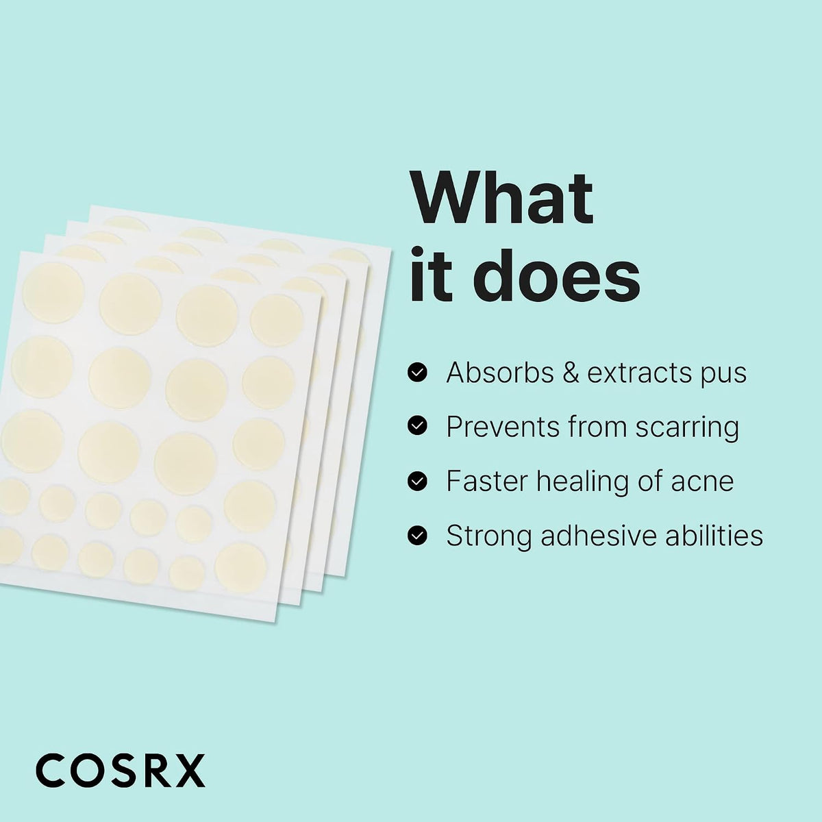 COSRX Master Patch Original Fit Hydrocolloid Pimple Patches, 24 Count - view 6
