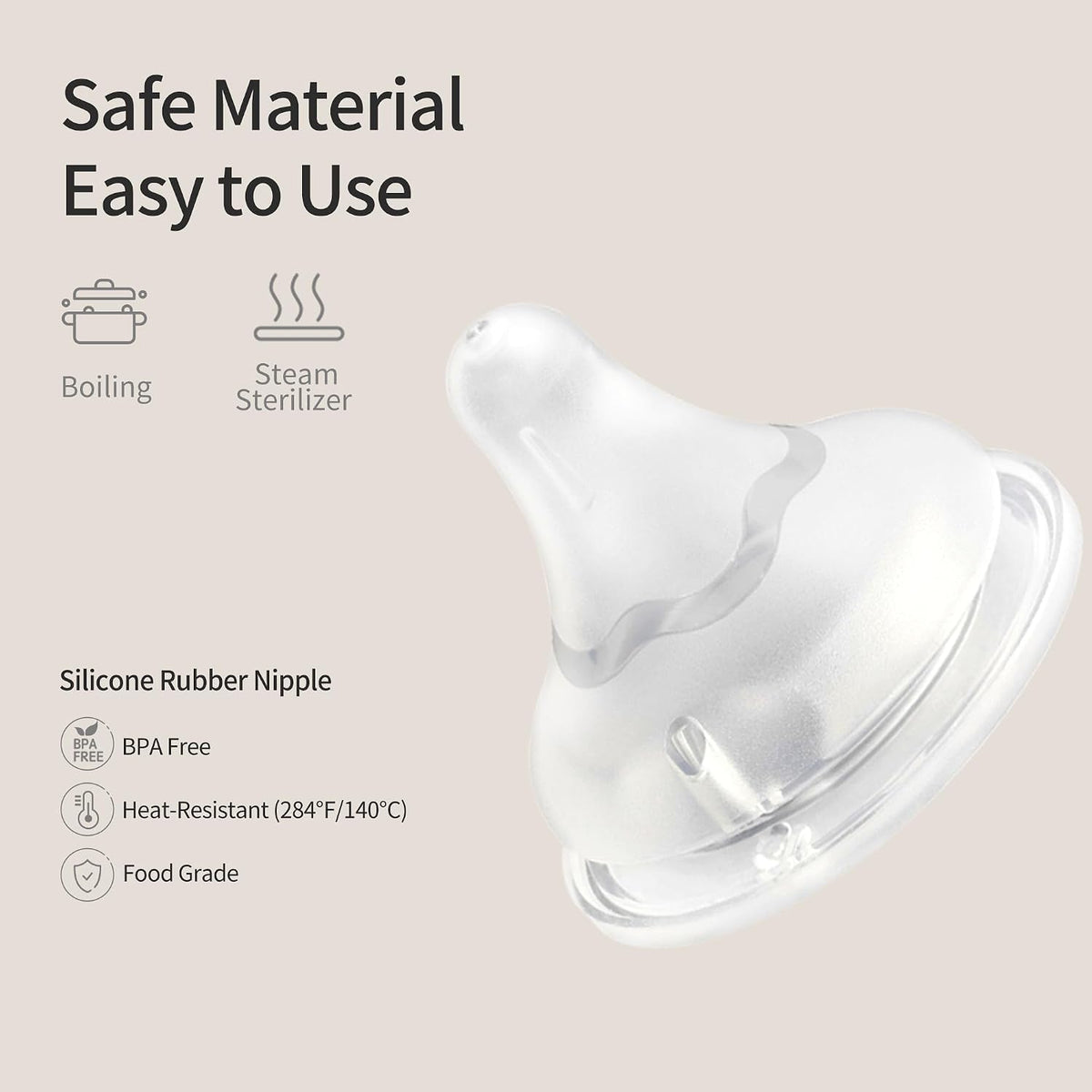 Pigeon Silicone Teat (S) with Latch-On Line, 1+ Months, 4 Count - view 6