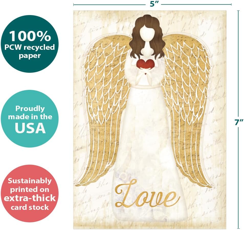Tree-Free Greetings Christmas Angel Cards, 10 Pack, 5 x 7 Inch - view 3