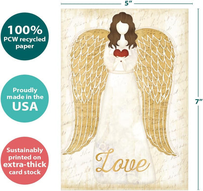 Tree-Free Greetings Christmas Angel Cards, 10 Pack, 5 x 7 Inch - view 3