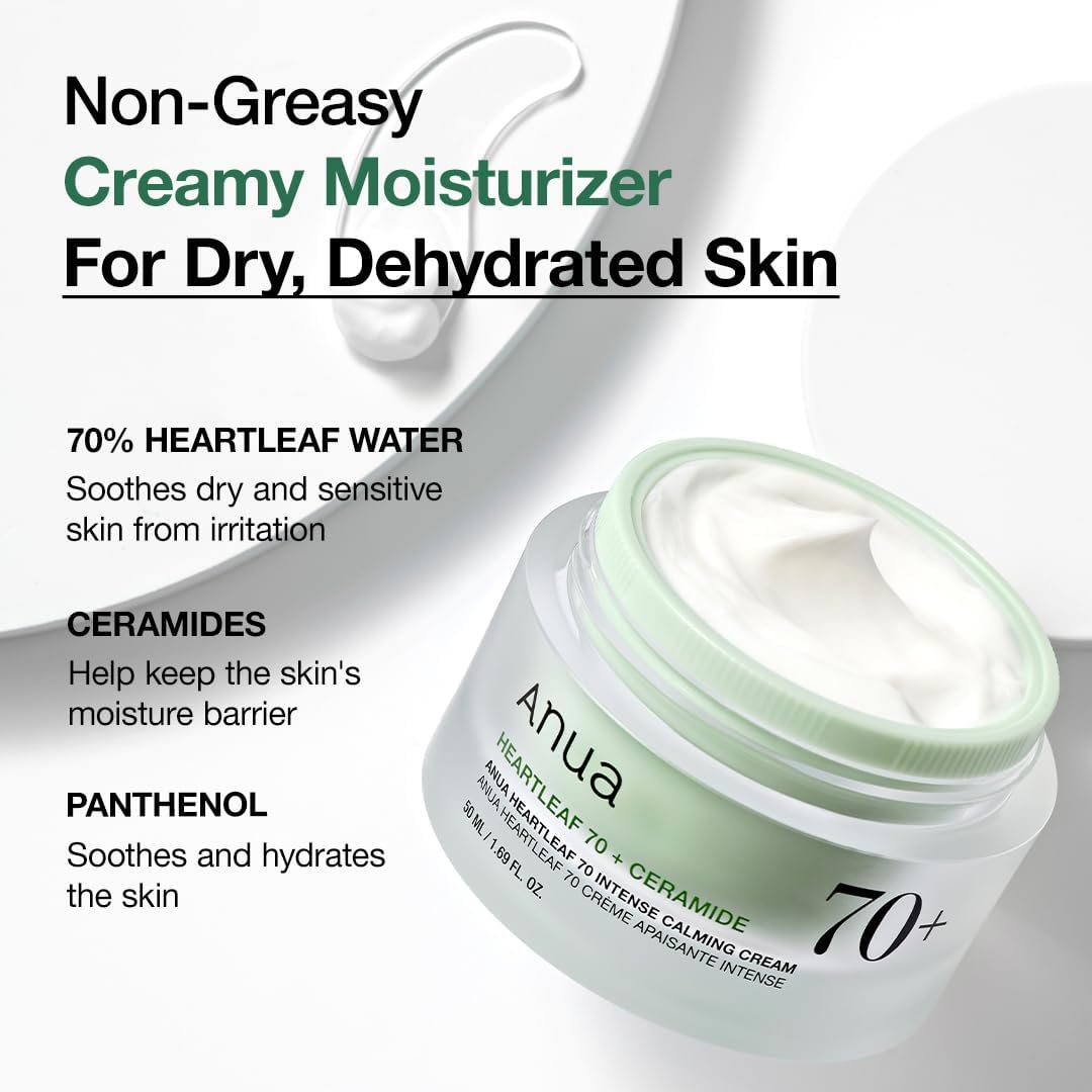Anua Heartleaf 70 Intense Calming Cream with Ceramide and Panthenol, 50ml - view 4