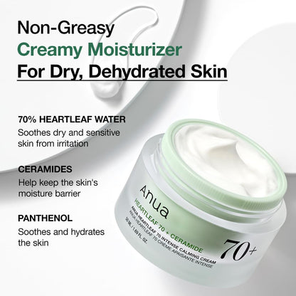 Anua Heartleaf 70 Intense Calming Cream with Ceramide and Panthenol, 50ml - view 4