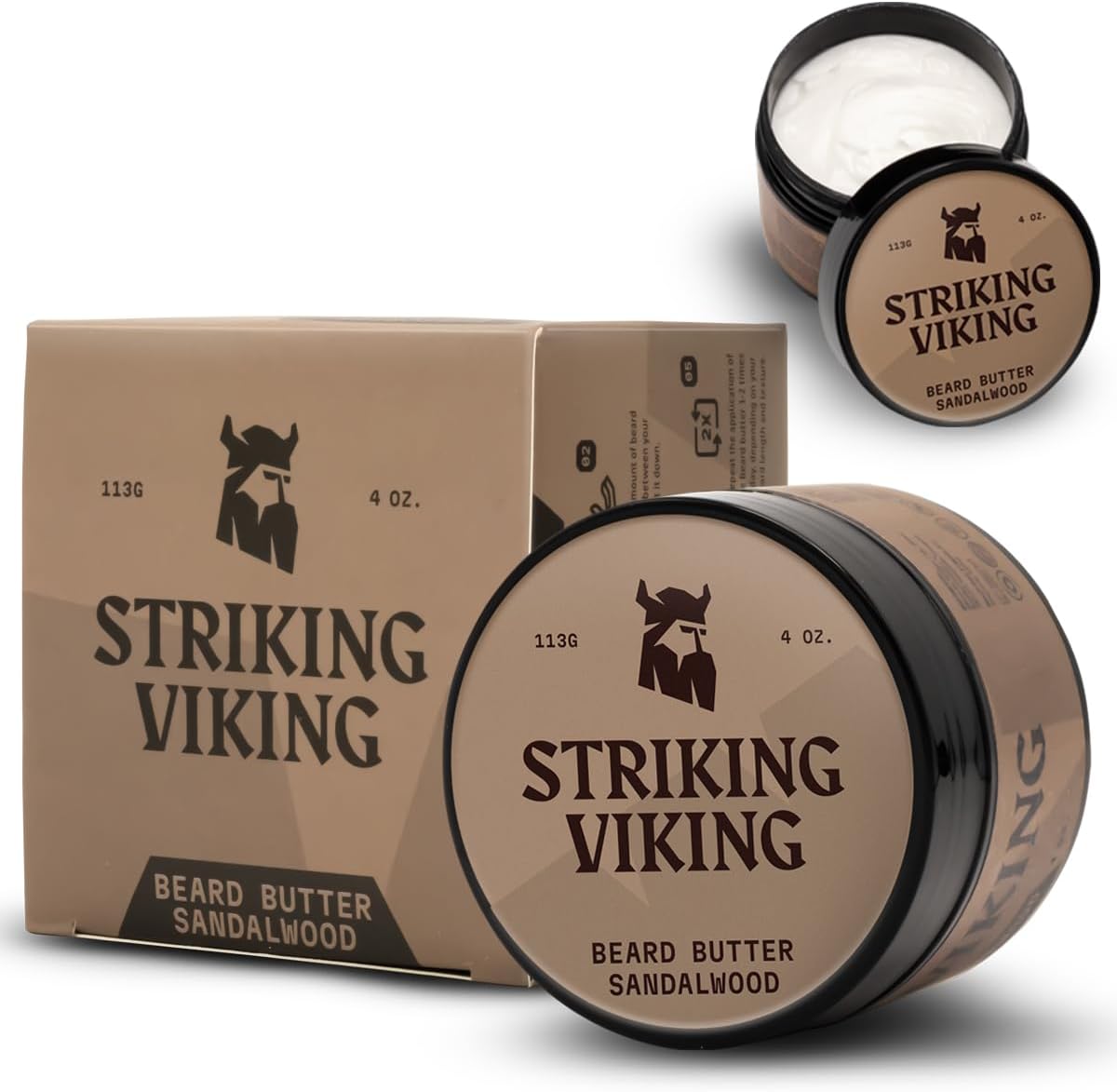Striking Viking Beard Butter for Men, Sandalwood Scent, 4 oz - view 6