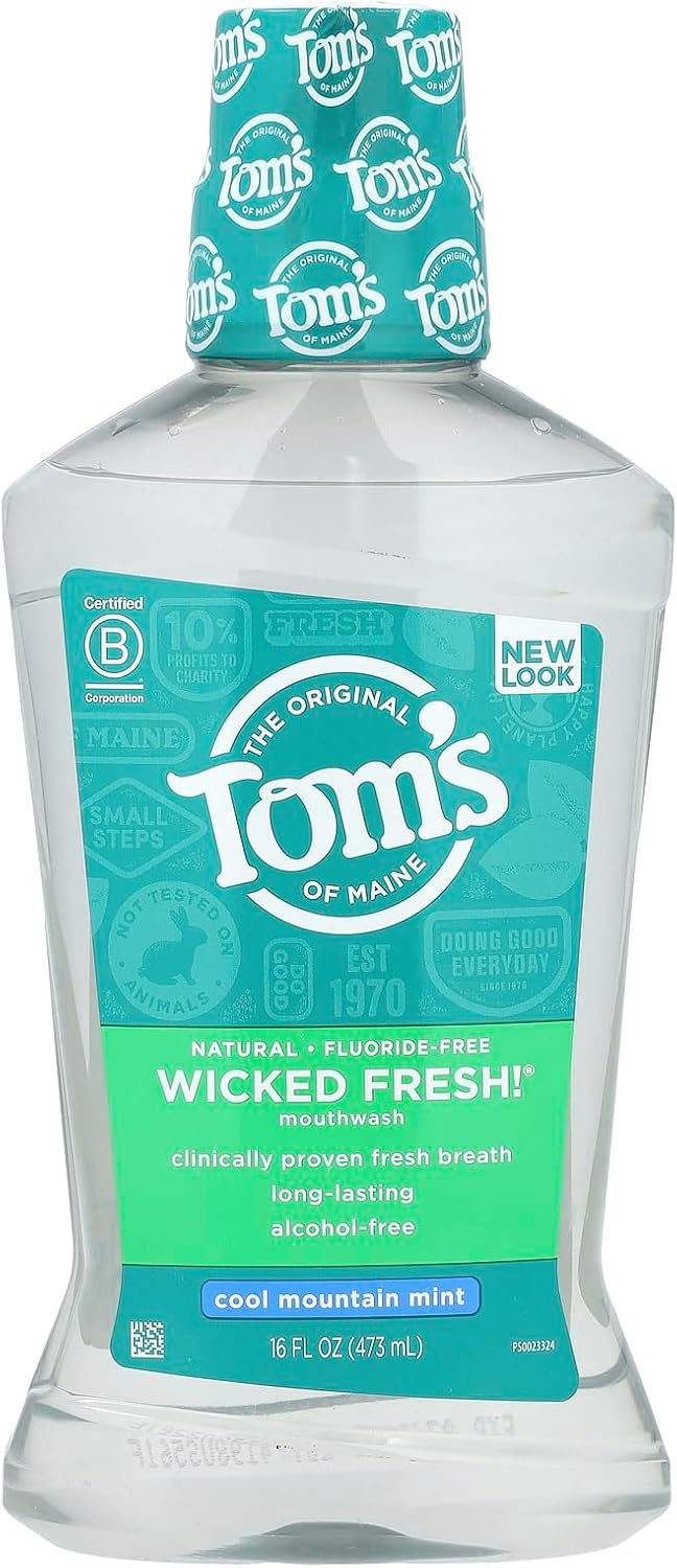 Tom's of Maine Wicked Fresh Mouthwash, Cool Mountain Mint, 16 fl oz