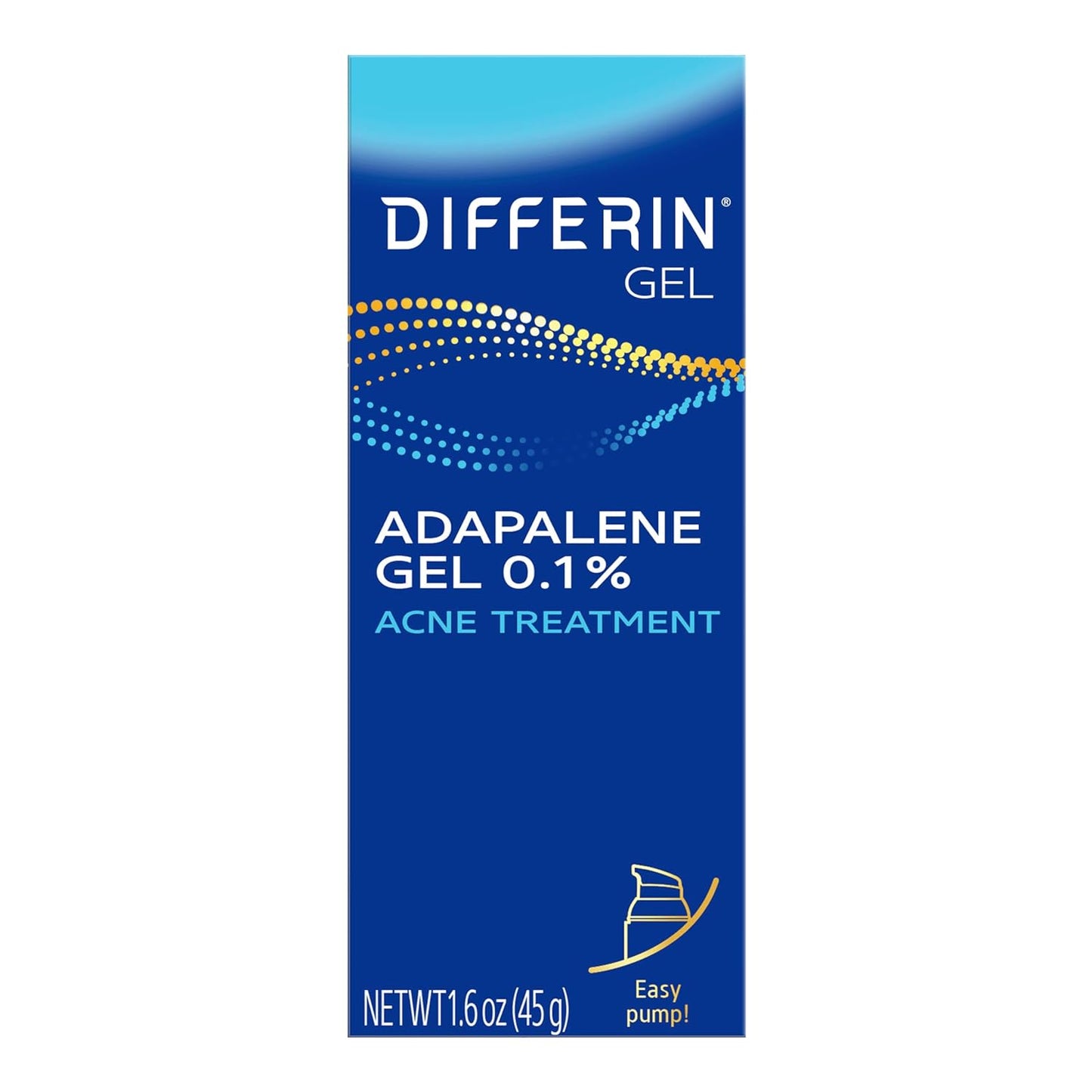 Differin Adapalene Gel 0.1%, Once-Daily Topical Retinoid Acne Treatment 45g