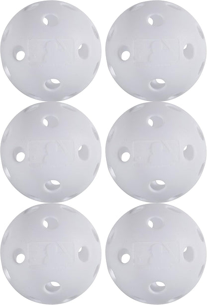 Franklin Sports Plastic Practice Baseballs, 6 Pack, White