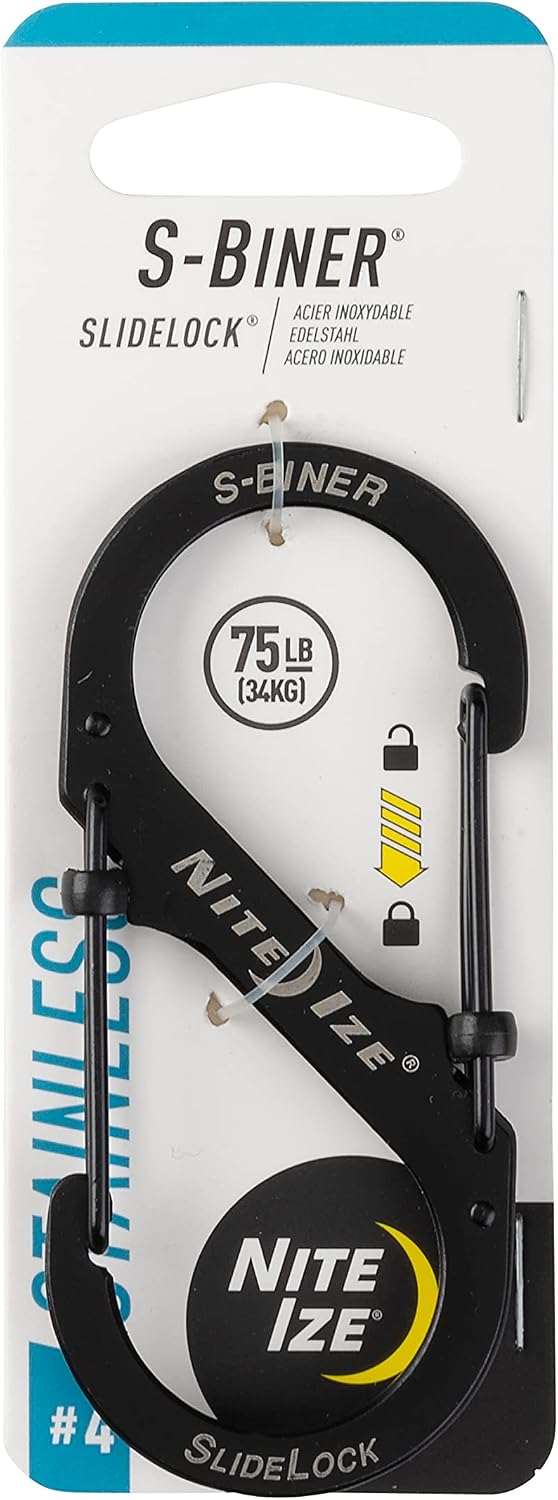 Nite Ize S-Biner Slide Lock Carabiner #4, Black — product view