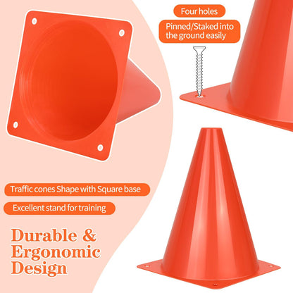 PXZBLG 7 Inch Soccer Training Cones, Set of 12 with Carry Bag - view 4