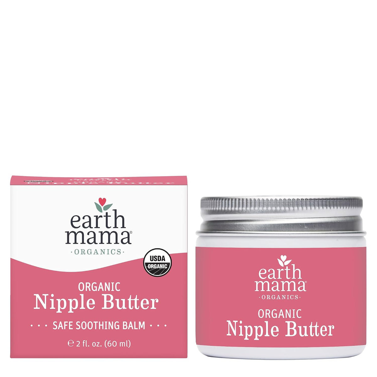 Earth Mama Organic Nipple Butter, Lanolin-Free Cream, 2 fl oz (60 ml)