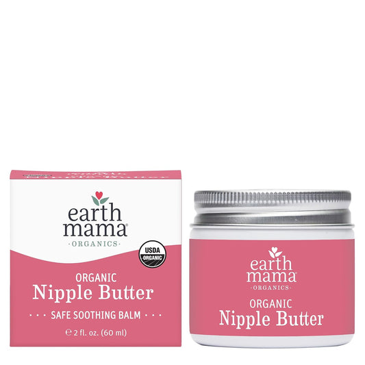 Earth Mama Organic Nipple Butter, Lanolin-Free Cream, 2 fl oz (60 ml)