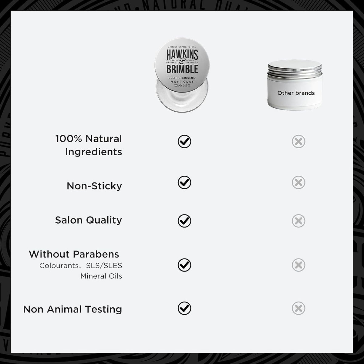 Hawkins & Brimble Matt Clay Hair Styling for Men 100 ml - view 6