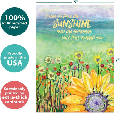 Tree-Free Greetings Birthday Card 5 x 7 Inch, Delight Sunflower - view 3