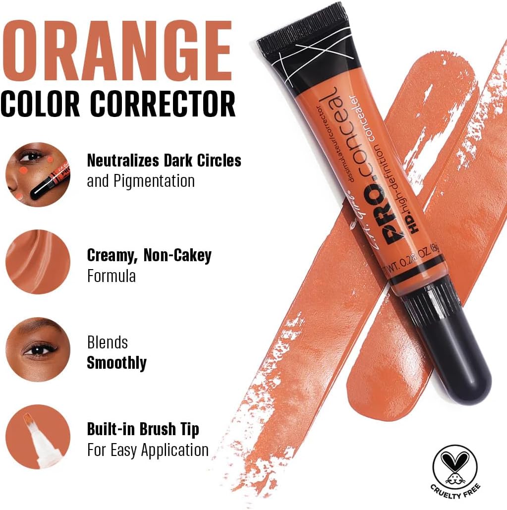 L.A. Girl Pro Conceal HD Concealer 990 Orange Corrector, 0.28 oz - view 2