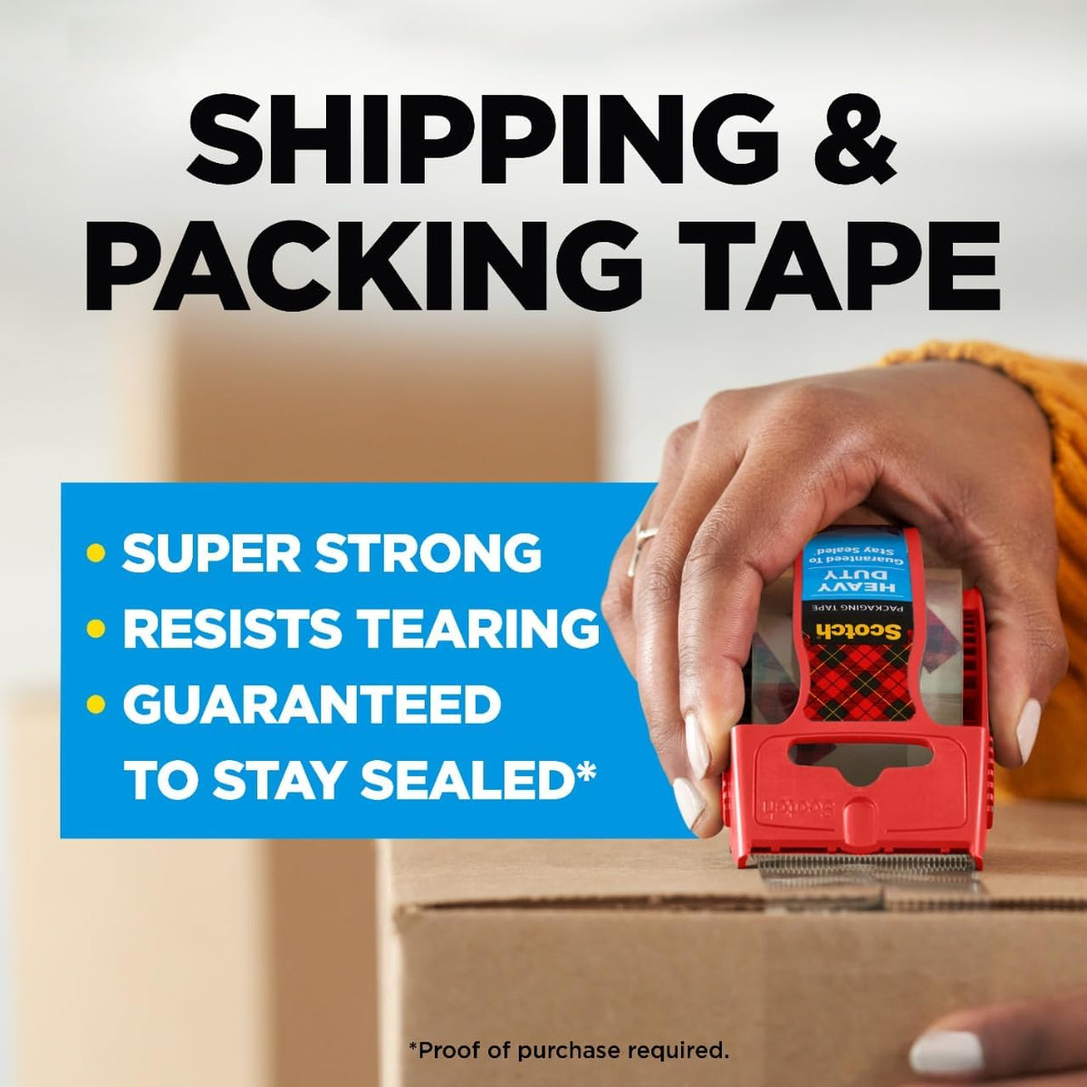 Scotch Heavy Duty Packing Tape with Dispenser, 1.88 in x 27.7 yd, 1 Roll — alternate product view