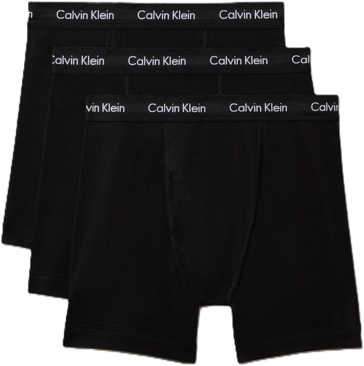 Calvin Klein Men's Cotton Stretch Boxer Briefs, Black, Medium - 3 Pack