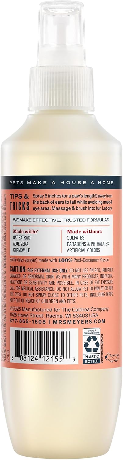 Mrs. Meyer's Clean Day Dog Deodorising Spray, White Peach, 8 oz — alternate product view