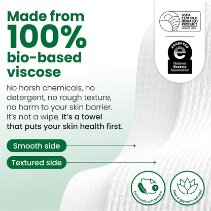 Clean Skin Club Sensitive Skin Clean Towels XL, 10 Count - view 6